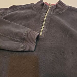 Tommy Bahama, Black‎ 1/4 zip sweater, size L?(see description)